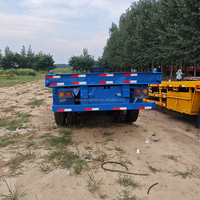 Semi-remorque plateau porte-conteneurs 3 essieux 40 pieds 50 tonnes pour transport de conteneurs portuaires et de marchandises en vrac
