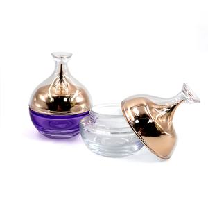 Juego de Botellas de Vidrio de Lujo con Degradado Morado para Envasado de Cosméticos de 40 ml, 60 ml, 100 ml y 120 ml, Tarro de Crema de 30 g y 50 g para Lociones y Cremas - Product Image 3