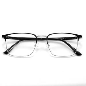 Gafas Retro Cuadradas Semimontura para Hombre 68013 con Lentes de PC Extra Anchos para Miopía, Ajuste Profesional - Product Image 1