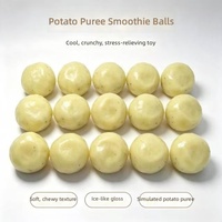 Balle anti-stress en caoutchouc souple faite main, effet purée de pommes de terre, idéale pour la relaxation et le divertissement – Meilleure vente