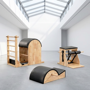 Machine de Pilates Reformer en bois, réglable, durable, pour exercices de renforcement musculaire à domicile, avec barre de repose-pieds, vente en gros, fournisseur chinois - Product Image 2