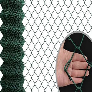 Malla de Alambre Cyclone con Recubrimiento de PVC, Malla de Alambre de Eslabones con Orificios en Forma de Diamante, Rollo de Malla Metálica, Malla de Alambre para Cercas, Malla de Alambre de Acero Galvanizado de Alta Resistencia - Product Image 3