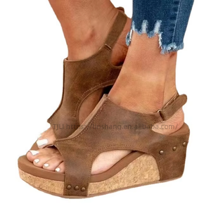 Factory Direct Sales Summer New Rubber Outsole Wedges <b>Sandals</b> Large Size Women's <b>Sandals</b> - Product Image 3