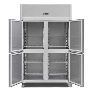 Ticari Dik Tip <span class=keywords><strong>2</strong></span> Kapılı Dondurucu Paslanmaz Çelik Çift Sıcaklıklı Dik Tip Buzdolabı Soğutucu - Product Image 6