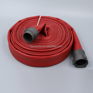 Rubber Duraline Fire Hose High Pressure Water Pipes Red Color Hose with <strong>Bauer</strong> Coupling for Irrigation &amp; Fire Fighting - Product Image 1