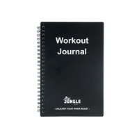 Carnet de planification fitness personnalisé avec logo imprimé, reliure spirale, pour la perte de poids, l'entraînement, le bien-être, les objectifs quotidiens et les exercices.