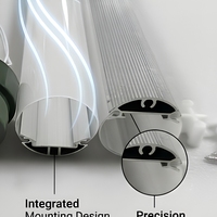 Kit SKD T8 LED Grow Light Housing Semi-Démontable IP65 Étanche Dissipation Thermique pour Éclairage de Plantes