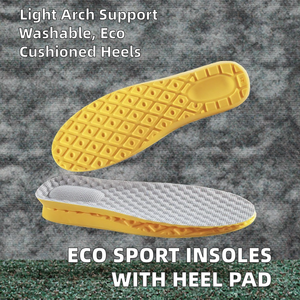 Semelles intérieures de sport en EVA lavables et écologiques, légères, souples, avec soutien de la voûte plantaire, coussinets de talon amortissants, antibactériennes - Product Image 2