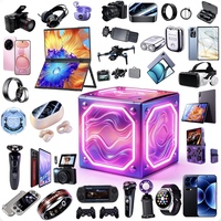 Lot de 2 boîtes mystères électroniques en gros avec smartphone, tablette, bracelet intelligent, câble de données, humidificateur et accessoires technologiques aléatoires