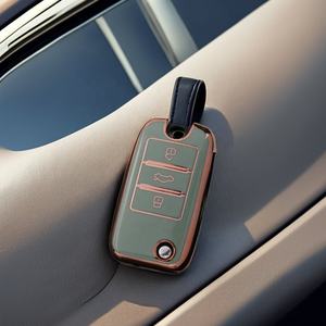 Lujo Roewe RX5 <span class=keywords><strong>MG</strong></span> ZS GT GS 350 W5 TPU Car Key Fob Cover Plegable Key Holder Accesorio Protector de silicona Car Key Accessories - Product Image 3