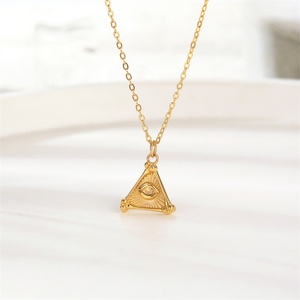 Collar Unisex de Moda con Ojo de Horus, Collar con Colgante de Ojo Triangular Chapado en Oro - Product Image 5