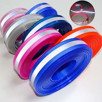 Ruban réfléchissant en nylon polyester enduit de PVC polyuréthane TPU imperméable soudable pour harnais de chien, collier, laisse
