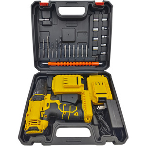 Perceuse sans fil lithium-ion avec composants diamantés 21V, couple élevé, accessoires complets, fonction d'impact à double vitesse - Product Image 1