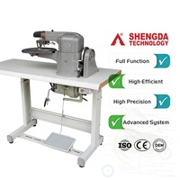 Machine automatique de pliage de bords pour textiles de maison, rubans, bordures, garnitures, couture, surpiqûres de tapis et pliage de bords de cuir et de tissu