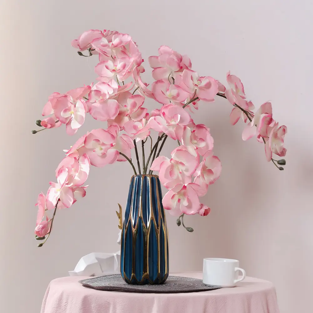 Echt Als Orchideeën Kunstbloemen Real Touch Latex Vlinder Orchidee Bloem Voor Thuis Bruiloft Decoratieve Middelpunt Bloemen