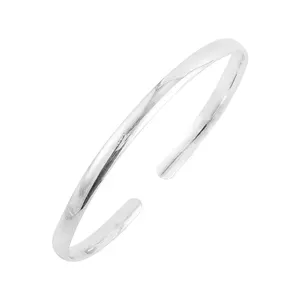 Самый популярный пользовательский подарок на свадьбу для помолвки минималистский Шарм S925 Стерлинговое Серебро Открытый браслет