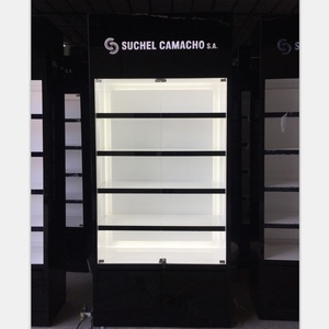 Exhibidor de Perfumes Moderno y Luminoso con Estantes Escalonados, <span class=keywords><strong>Diseño</strong></span> de Pared Trasera, Acabado de Pintura Horneada, Color Blanco, Mostrador Personalizable - Product Image 2