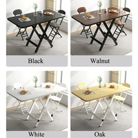 Vente en gros Grandes tables de cuisine pliantes en bois Table à manger et chaises carrées pliantes pour 4 6 8 personnes
