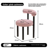 Tabouret de coiffeuse minimaliste moderne en laine de mouton tuftée – Chaise de luxe au design et couleur personnalisés pour chambre de femme, table de maquillage, maison