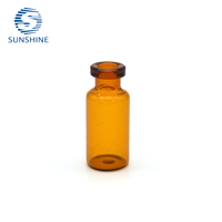 Flacon en verre de vaccin pharmaceutique de 3ml Bouteilles en verre borosilicaté 3ml Flacon en verre tubulaire de vaccin de couleur ambre