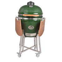 Grill au charbon de bois portable TOPQ, fabrication OEM/ODM en Chine, grill Kamado en céramique de 21 pouces, idéal pour la cuisine en plein air et les rassemblements.