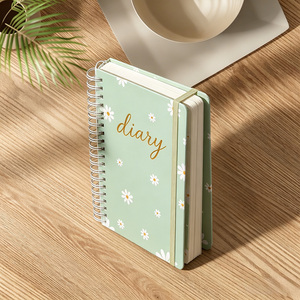 Cuaderno A5 Daisy, Diario con Páginas Gruesas, Encuadernado en Espiral, Banda Elástica, para Dibujar y Escribir - Product Image 5