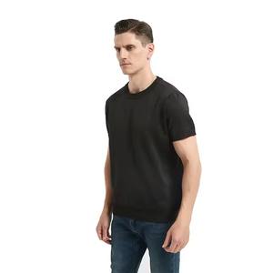 Camisetas 100% algodón de talla grande estampadas con diseño en blanco para hombre, camiseta informal extragrande con estampado para hombre, camisetas orgánicas lisas de 220 g/m². - Product Image 2