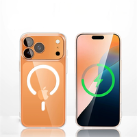 Coque transparente antichoc magnétique avec bouton IA pour appareil photo pour iPhone 17 Air et iPhone 17 Pro Max