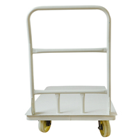 Carro de plataforma de acero de 500KG, carrito manual de alta resistencia con cuatro ruedas