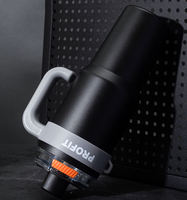 Bouteille isotherme en acier inoxydable à double paroi de 40 oz avec poignée, paille et couvercle pour le camping et les voyages – Vente en gros
