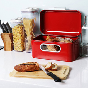 Bakery Accessories Customized Iron Square Bread Box with Lid Bread <strong>Bin</strong> Metal Bread <strong>Storage</strong> Container for Kitchen Food <strong>Storage</strong> - Product Image 3
