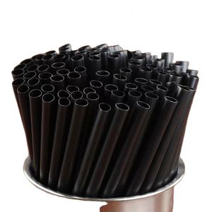 Pajitas Desechables de Plástico Ecológicas de Grado Alimenticio con Logotipo Personalizado Impreso en Blanco y Negro para Fiestas - Product Image 2