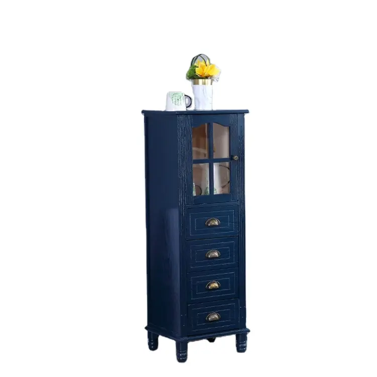 Armário de madeira escondido, vinho, armário, cor azul, sala de estar, madeira sólida, armário de cozinha
