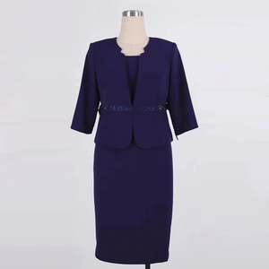 Costumes d'affaires élégants et modernes pour femmes, grande taille, décontractés, formels, officiels, avec boutons aux genoux, anti-plis, à motif floral - Product Image 1