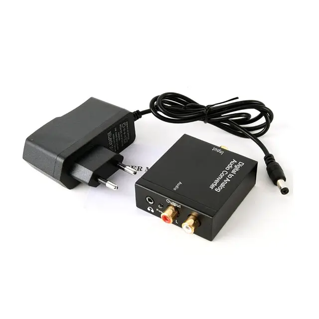 דיגיטלי לאנלוגי אודיו אופטי Toslink ו S/pdif RCA ו AUX 3.5mm פלט