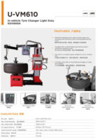 Changeur de pneus de véhicule mobile U-VM610 avec commande de robot pour le service mobile des pneus de véhicule de voitures, camions, camionnettes et SUV