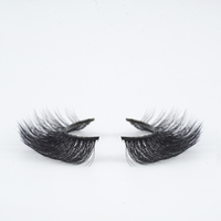 D Curly Faux Mink Wispy Fluffy Effet 3D 10 Paires Pack Boîte À La Main Modèle Bande Russe Faux Cils