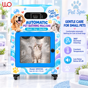 Macchina Completamente Automatica per il Bagno degli Animali Domestici, Attrezzatura per il Lavaggio di Cani e Gatti con Asciugatura ad Aria Calda e Sterilizzazione, Alimentata a Batteria - Product Image 5