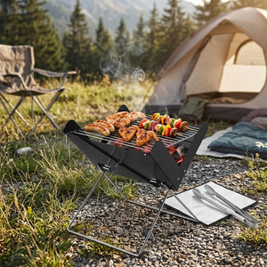 Grill de <span class=keywords><strong>camping</strong></span> pliable en V pour pique-nique en extérieur, installation en une seconde, support stable - Product Image 3