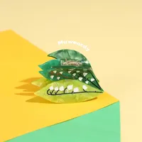 YJL 2026 NOUVEAU Pince à Cheveux Printemps Lys du Val en Acétate, Pince Crabe INS pour Femmes et Filles, Accessoires Cheveux Vente en Gros