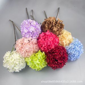 Flor de Hortensia Artificial HSK 09 de Alta Simulación con Tallo Único para Decoración del Hogar y Hoteles - Product Image 3