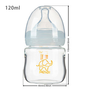 <span class=keywords><strong>Biberon</strong></span> d'<span class=keywords><strong>Allaitement</strong></span> en <span class=keywords><strong>Verre</strong></span> à Col Large 80 ml pour Bébé - Product Image 3