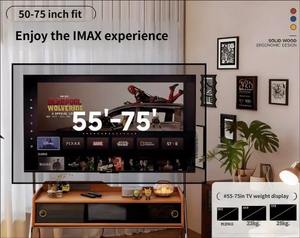 Soporte de <span class=keywords><strong>TV</strong></span> Móvil de Madera Sólida, Estilo Moderno de Mediados de Siglo, Carrito para <span class=keywords><strong>TV</strong></span> de Piso para Salas de Estar Pequeñas (Uso Doméstico) - Product Image 3