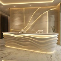 Comptoir d'accueil sur mesure de grande taille, design moderne, pour bureau, hôtel, banque, clinique