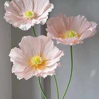 D-BF001 Vente en gros de fleurs géantes blanches pour mariage, décoration de fleurs artificielles géantes, fleurs en papier géantes pour vitrine de magasin de mariage