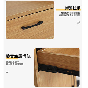 Wooden <b>Bedside</b> Table Hospital Cabinet With Drawer And Door For Bedroom <b>Storage</b> Durable Design - Product Image 2