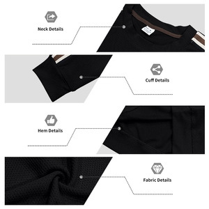Sweat-shirt à manches longues pour homme, 95% polyester, 5% élasthanne, tricoté, texture ananas, 7 rayures, coupe décontractée, automne, en stock - Product Image 6