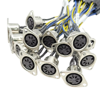 Connecteurs de châssis mâles MX à montage sur panneau métallique DIN 3, 4, 5, 6, 8 broches personnalisés en usine vers câbles Micro-Fit