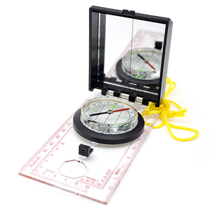 Mini placa Base acrílica portátil, brújula, práctica regla de mapa de mano, espejo, guía de navegación deportiva, puntero de compañero de caminata perfecto - Product Image 5