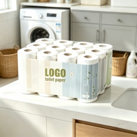 Papier toilette en vrac OEM ODM en pâte de bois vierge, doux et sans poussière/éco-responsable, à prix de gros